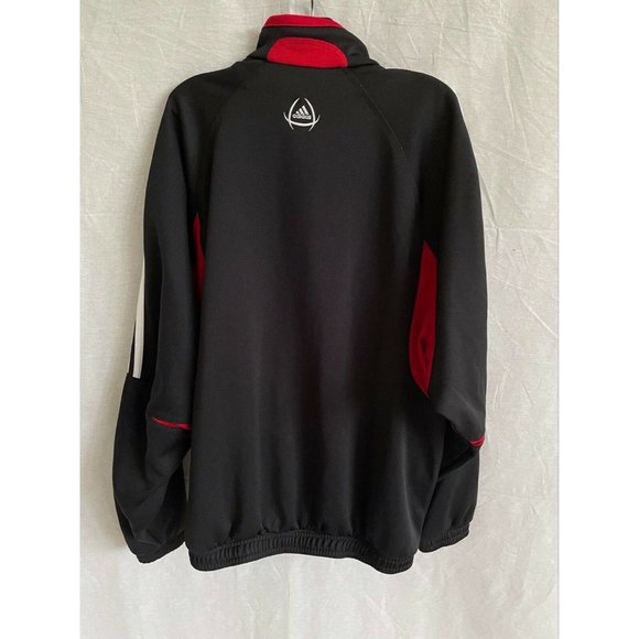 Adidas Climacool Mens Jacket Activewear Black Red Full Zip Long Sleeves XS - Picture 6 of 9